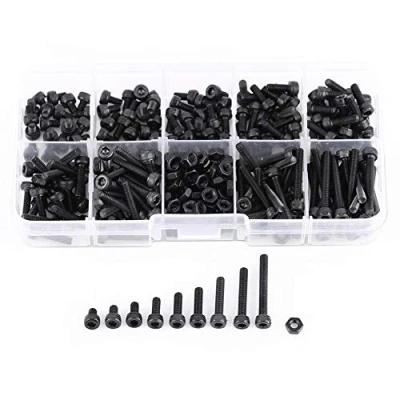 Immagine di 280 pezzi/scatola M3 testa esagonale bulloni viti dado metrico assortimento di fissaggio set strumenti riparazione precisi Item Name (aka Title)
