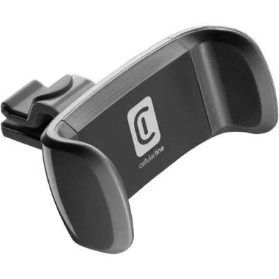 Immagine di cellularline Spin Air Supporto Smartphone da Auto Compatibile con Bocchette di Aerazione Standard Rotazione a 360 Accesso Tasti, connettori e Display del Telefono Nero