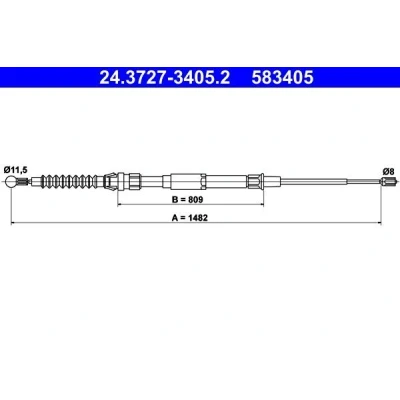Immagine di ATE 24.3727 3405.2 Cavo Freno 1482