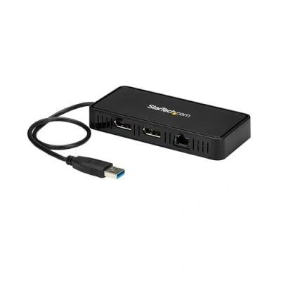 Immagine di StarTech.com Mini Docking Station USB a Doppio DisplayPort per portatili Dual 4K 60Hz GbE 3.0 Mac &amp; Windows (USBA2DPGB)
