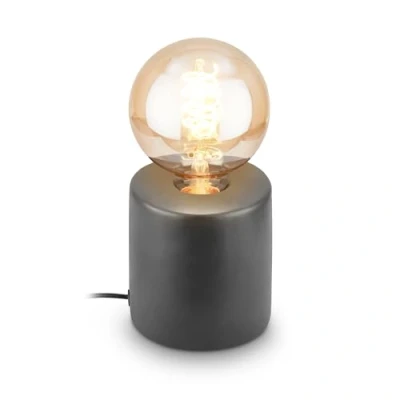 Immagine di BRILONER lampada da tavolo, base in ceramica, E27, max. 10W,lampada comodino, scrivania, lampade comodino camera letto, 10x10,3 cm, antracite