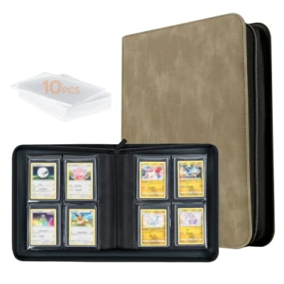 Immagine di Tolesum Raccoglitore Toploader,Album di Carte Toploader 4 Tasche con 112 Scomparti per da Collezionabili 10 Toploader, Libro Porta 3&quot;x4&quot;, Magic, YuGi Oh, MTG Cachi