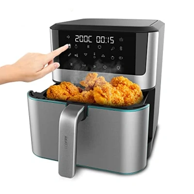 Immagine di Cecotec Friggitrice Ad Aria da 8L Cecofry Supreme 8000. 1800 W, Pannello Touch, 30º 200 ºC, 10 Modalità Preimpostate, Preriscaldamento, Avviso, Finiture In Acciaio Inossidabile