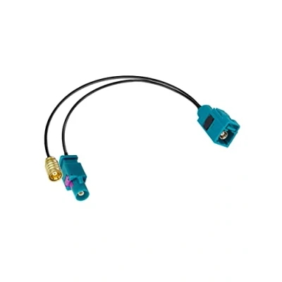 Immagine di Vecys Fakra Z Femmina a Maschio SMB Adattatore Cavo Splitter RG174 30 cm / 12 pollici Compatibile con Sintonizzatore Ricevitore Stereo DAB per Camion Auto SUV