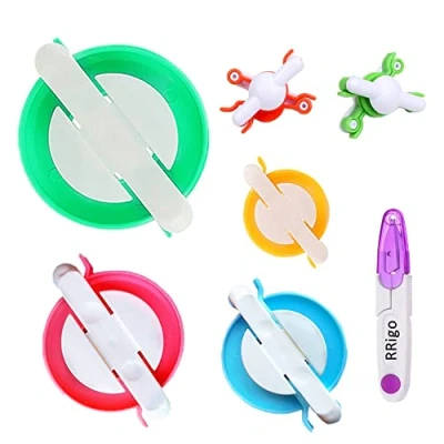 Immagine di RRigo Pom Maker, 5 Taglie Fluff Ball Weaver Needle Pompom Maker Set Filato di Lana Maglia Attrezzi per Artigianato Fai da Te Pompoms Doll Making Kit + 1pcs Forbici(7)