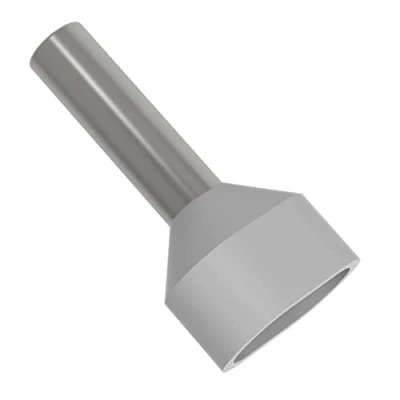 Immagine di AUPROTEC Puntalini isolati Twin 0,5 16 mm² Doppio Terminali a Bussola: 100 pezzi, 4.0 Grigio