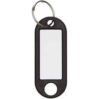Immagine di WEDO 262811801 Key Ring for Labelling, Black, Pack of 100, with