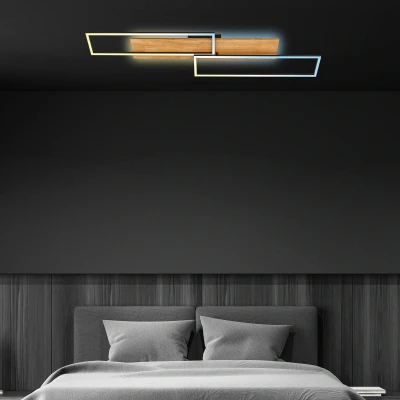 Immagine di Briloner lampada da soffitto a LED con telecomando, dimmerabile, regolabile bianco caldo freddo, plafoniera, soggiorno, camera letto, cucina, nero