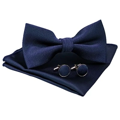 Immagine di JEMYGINS Papillon Uomo Viola2 Regolabile in Diversi Colori con Fazzoletto e Gemelli