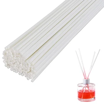 Immagine di Colexy 100 Pezzi Diffusore di Profumo Stick, 22cm Bastoncini in Fibra per Profumo, Legno Rattan Naturale, Sostituzione Fragranza (Bianco)