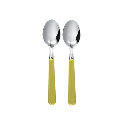 Immagine di Excelsa Set Cucchiaini in Acciaio Inox, Verde, 2 Pezzi