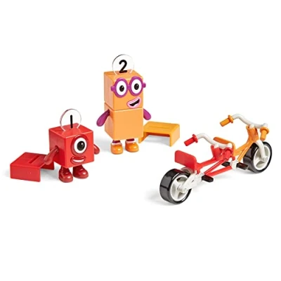 Immagine di Learning Resources Avventura in Bicicletta con i Numberblocks Uno e Due, Giocattoli da Collezione Ufficiali, Include Bici a Tandem