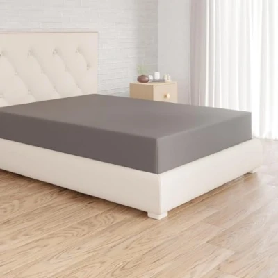 Immagine di Amazon Basics Lenzuolo con angoli, in jersey, Grigio Scuro, 80 x 200 cm