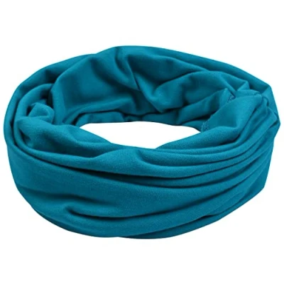 Immagine di Miobo, sciarpa a tubo in cotone per bambini, rotonda, fazzoletto da collo (L, Turchese)