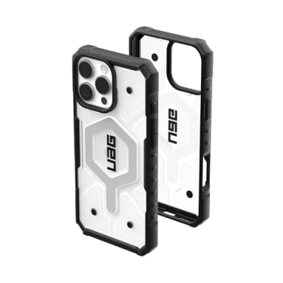 Immagine di Urban Armor Gear Pathfinder MagSafe Case Backcover per cellulare Apple iPhone 16 Pro Max Ghiaccio, Trasparente Compatibile con