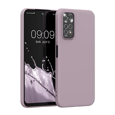Immagine di kwmobile Custodia Compatibile con Xiaomi Redmi Note 11 / 11S Cover Back Case per Smartphone in Silicone TPU Protezione Gommata lilla color carne