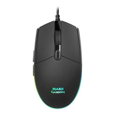 Immagine di Mars Gaming MMG, Mouse 3200 DPI, RGBFlow, Design Compatto e Leggero, Nero