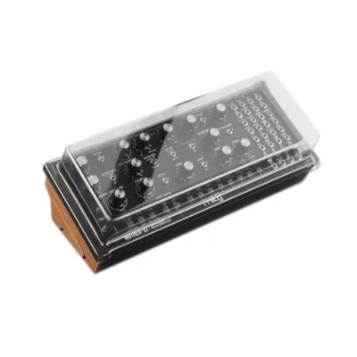 Immagine di Decksaver Cover per Moog Mother 32 &amp; DFAM (Soft Fit) Coperchio protettivo in policarbonato super resistente colore fumé trasparente, prodotta nel Regno Unito, la scelta dei produttori una