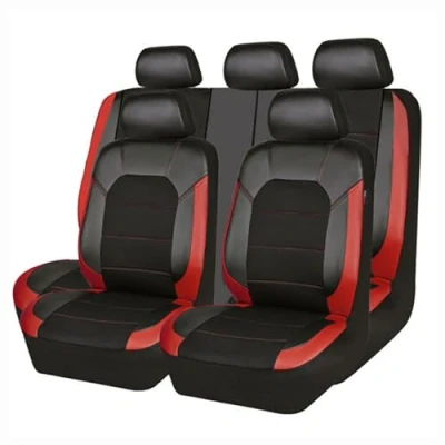 Immagine di UHMMHBGR Coprisedili Auto per Fiat Doblo II 2010 2014 2015 2016 2017 2018 2019 2020 2021 2022 2023 2024, 9 Pezzi Set Copri Sedile Anteriori Posteriori Tutte Stagioni Accessori Auto,Red