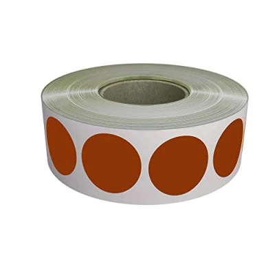 Immagine di Royal Green Adesivi Rotondi Multiuso Colore Marrone 19mm Etichette Colorate Scrivibili da 1,9cm in Rotolo Confezione Nastro 1050 Pezzi