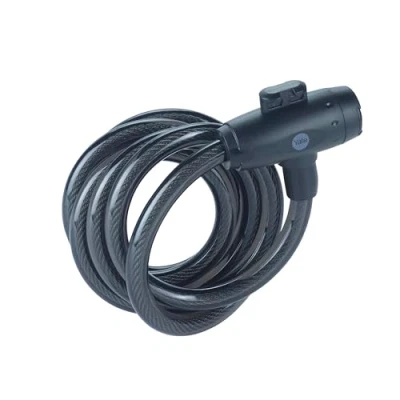 Immagine di Yale cavo di sicurezza con chiave Serie Essential YCK0/12/200/2 spessore 12mm, lunghezza 2000mm, Acciaio Trecciato, Incluse 2 Chiavi, Testato spray salino per 96 Ore, Supporto Bici