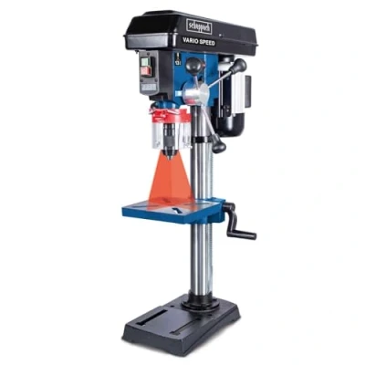 Immagine di Scheppach Trapano professionale a colonna DP19Vario, da 230 240 V, 550 W e 50 Hz, con velocità variabile, intervallo di serraggio mandrino 1,5 16 mm, laser, indicatore digitale del numero giri