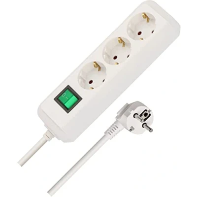 Immagine di Brennenstuhl 1152920 Multipresa con interruttore 3 scomparti Bianco Schuko 1 pz.