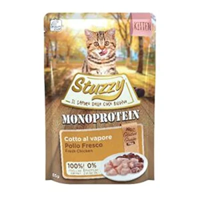 Immagine di Cibo umido per gatti AGRAS DELIC STUZZY KOT SASZ.85G MONIPROTEIN GATTE con pollo / 1 pezzo
