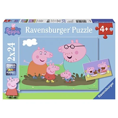 Immagine di Ravensburger Italy Peppa Pig Animale Puzzle, 2x24 Pezzi, Multicolore, medium, 09082