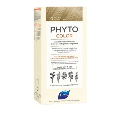 Immagine di Phyto Phytocolor Colorazione Permanente Tintura Numero 10 capelli colore biondo chiarissimo extra