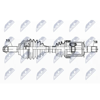 Immagine di NTY NPW BM 161 Albero motore / Semiasse Assale anteriore Sx 635 Trasmissione automatica MINI: Countryman