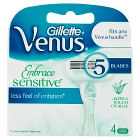 Immagine di Gillette Venus Extra Smooth Sensitive Lamette per rasoio Da Donna 4 Ricariche Con 5 Lame Rivestite In DLC