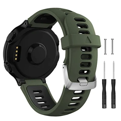 Immagine di Hatolove Cinturino Forerunner 735XT, Cinturini di Ricambio per Polso Silicone con Sgancio Rapido Compatibile Garmin 230/220/235/235Lite/620/630/735XT/Approach S20/S2/S6