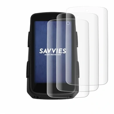 Immagine di savvies (4 Pezzi Full Screen Pellicola Protettiva per Hammerhead Karoo 3 Cover Copertura [Completa Trasparente, 3D Curved]