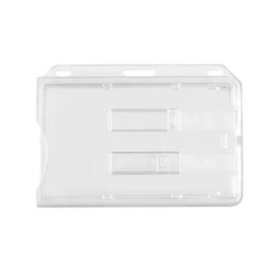 Immagine di WEBBOMB® Cover per carte d&#039;identità 1 2 in plastica rigida trasparente con cursori utilizzabile orizzontalmente come copertina Porta