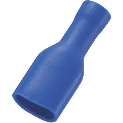Immagine di TRU COMPONENTS 1572192 Presa piatta Larghezza spina: 2.8 mm Spessore 0.5 180 Completamente isolato Blu 50 pz.