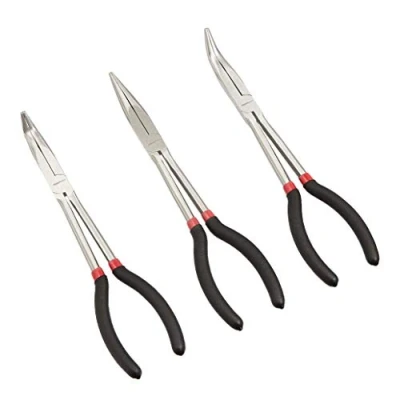 Immagine di Amazon Basics Set di pinze a lunga portata nero, 3 pezzi