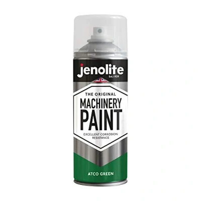 Immagine di JENOLITE Atco Green, vernice spray per macchine e tosaerba, multi superficie, resistente alla corrosione una finitura di lunga durata, 400 ml