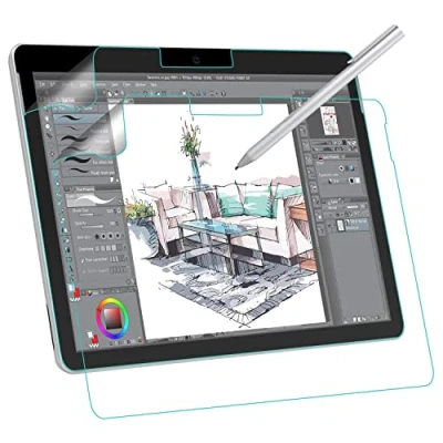 Immagine di 805 Moko 2 PZ Pet Pellicola Prottetiva Compatibile con Surface Go 4 (2023)/ 3 (2021)/ 2020/ 2018, Premium Anti Graffi, [Scrivere Come su Carta], Opaco
