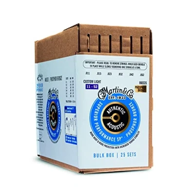 Immagine di MARTIN &amp; Co. BULKBOX 25, Phosphor Bronze MA535 Custom Light 11 52, Confezione da 25