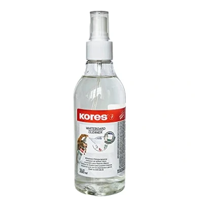 Immagine di Kores Detergente Spray per Lavagne Bianche, Adatto all&#039;Utilizzo a Scuola, in Ufficio e Casa, Pulizia Secco, Rispettoso dell&#039;Ambiente, Confezione da 1 x 250 ml