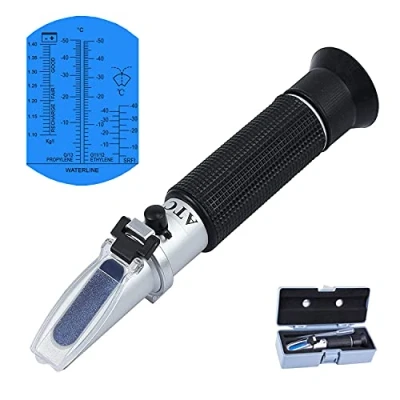 Immagine di 5 in 1 refrattometro antigelo, Manuale, Tester refrigerante per glicole etilenico, propilenico, Punto di congelamento dell&#039;Acqua Raffreddamento.