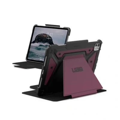 Immagine di Urban Armor Gear Metropolis SE Cover per tablet Apple iPad Pro 11 (M4 2024) Copertina del libro Nero, Bordò