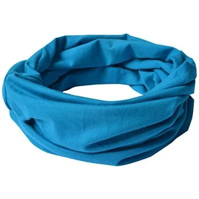 Immagine di Miobo, sciarpa a tubo in cotone per bambini, rotonda, fazzoletto da collo (L, azzurro)