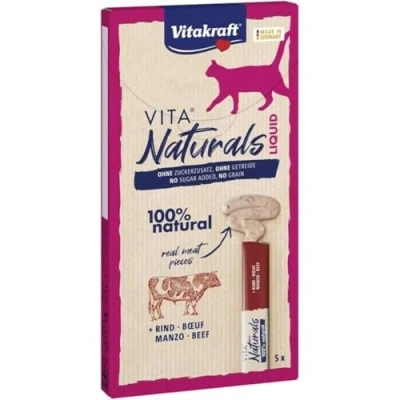 Immagine di Vitakraft Vita Naturals Liquid Manzo Snack per gatto 5 x 15 g