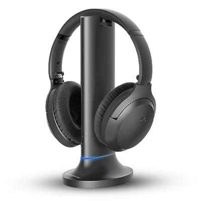 Immagine di Avantree Opera Plus Cuffie Wireless per la TV con Trasmettitore e Dock di Ricarica 2 in 1, Modalità Cinema Dialogo, Lungo Raggio Supporto Ingresso HDMI ARC, Opt, AUX, RCA