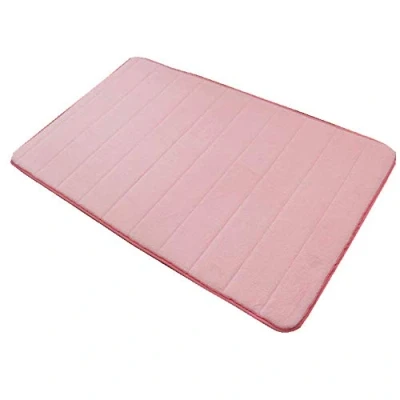 Immagine di VSUSN Tappeto da Bagno Antiscivolo, in Memory Foam e Microfibra, per Bagno., Rosa, 50 x 80 cm