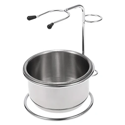 Immagine di Anself Ciotola da barba 2 in 1, set uomo, tazza + supporto per lame sapone, ciotola, rasatura