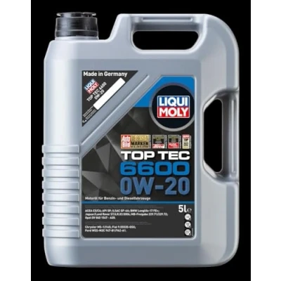 Immagine di Liqui Moly Top Tec 6600 0W 20 5l Olio motore 21411 MAZDA: CX 30, OPEL: Astra K Sports Tourer, TOYOTA: Aygo