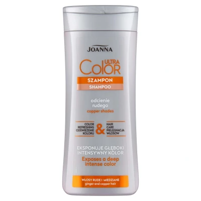 Immagine di Joanna Ultra Color Shampoo per capelli in tonalità di rame rinforzante e rivitalizzante Rinfresca il colore Migliora l&#039;intensità del Cura idratazione dei